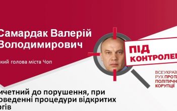 Прокуратура затримала на хабарі мера міста Чоп, фігуранта розслідувань руху “Під контролем”