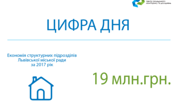 Цифра дня: економія структурних підрозділів ЛМР на допорогових закупівлях у 2017 році – понад 19 мільйонів гривень